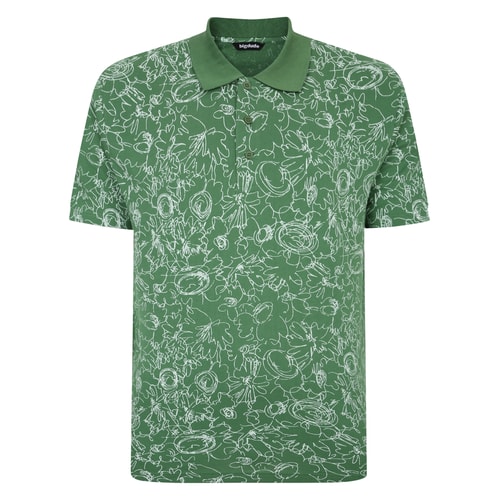 Bigdude Printed Polo Shirt Deep Green